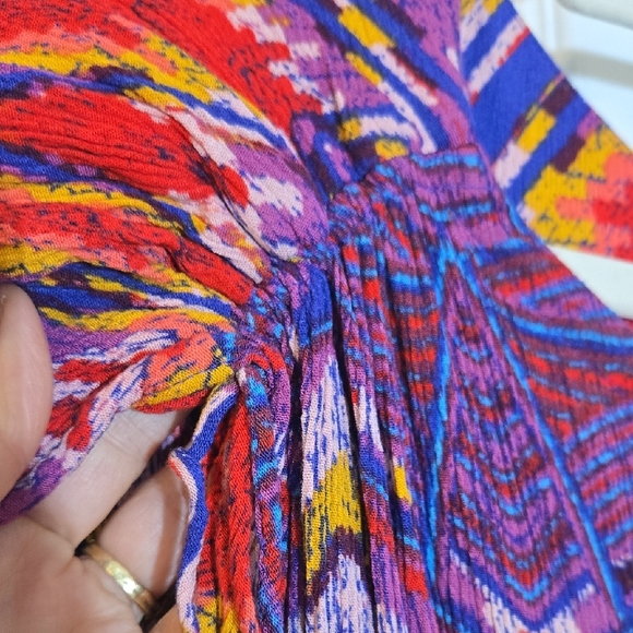 Free People Purple Red Blue Dream All Night Romper Size XS - Picture 4 of 9